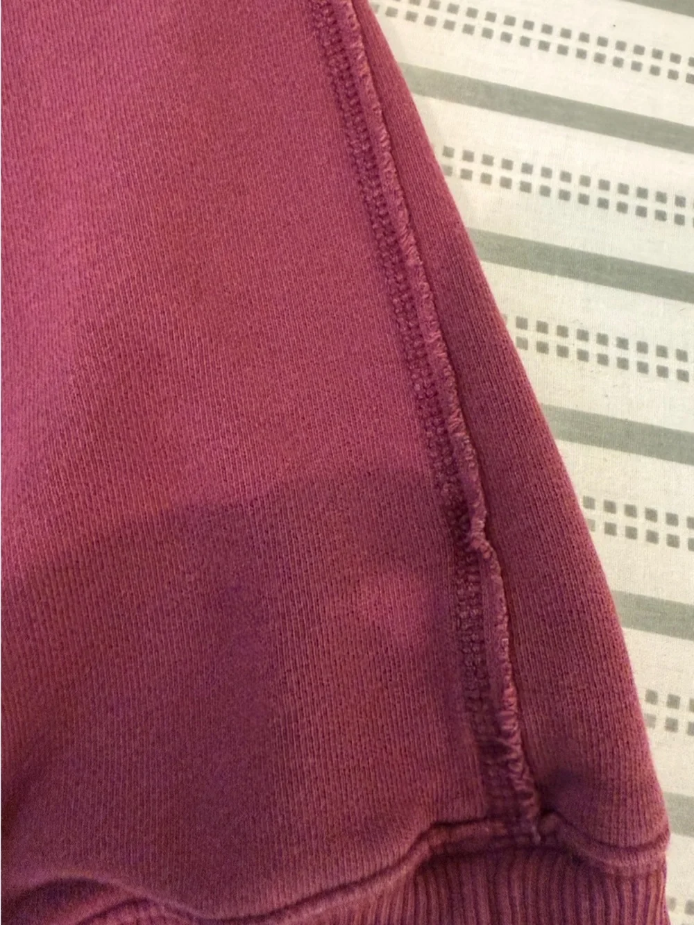 Aerie Relaxed Fit Burgundy Crewneck Sweatshirt - Picture 6 of 11